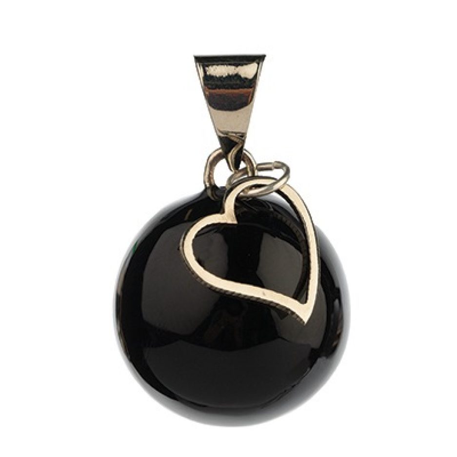 Babylonia Pregnancy Bola black with heart charm