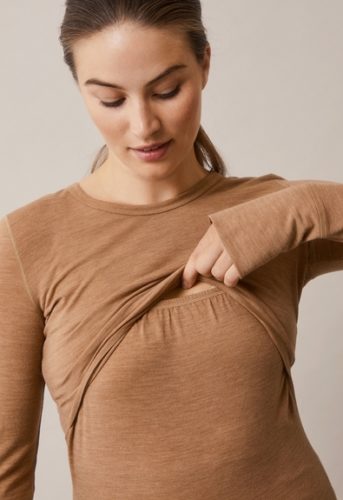 Boob Merino Wool l/s top brown melange - Image 5