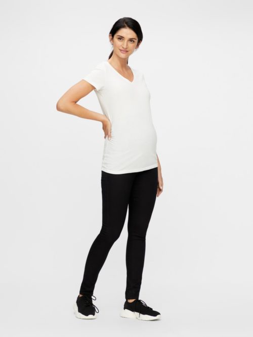 Mamalicious Juliane black slim pants - Image 5