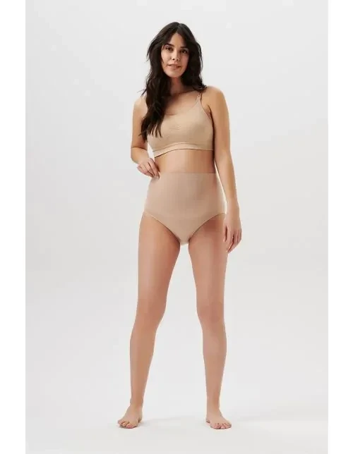 Noppies Seamless Brief Waist Natural - yfir kúlu nærbuxur briefs natural - Image 1