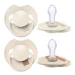 Difrax Dynamic Snuð Prime 6-18 mánaða 2 í boxi - Coconut/Ivory - Image 2