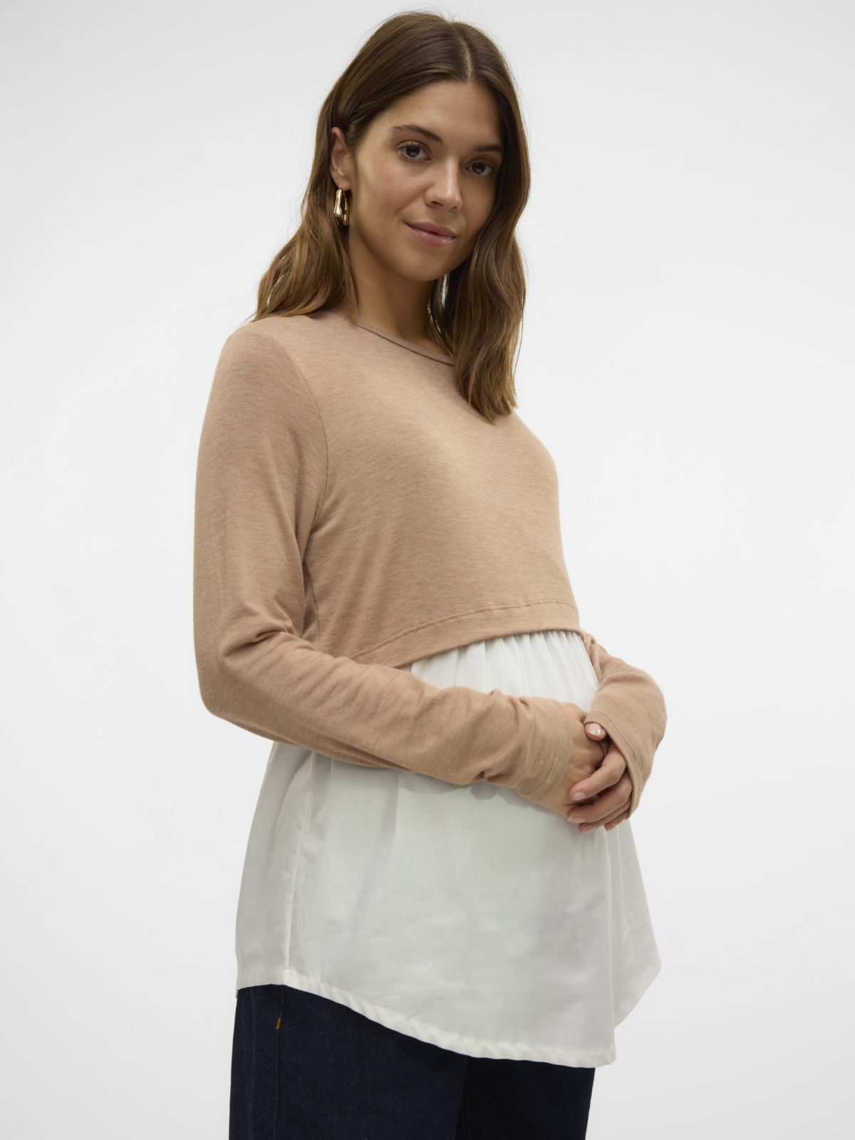 Mamalicious Dafni June L/S Mix Top - Image 1