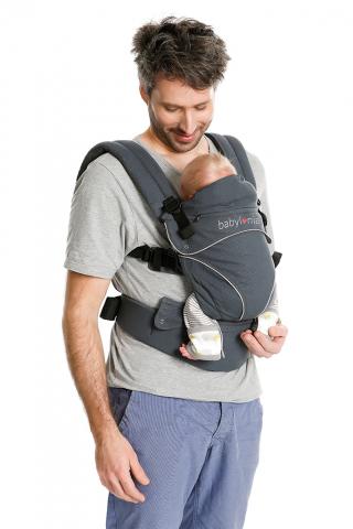Babylonia Flexia deep grey - burðarpoki dökkgrár