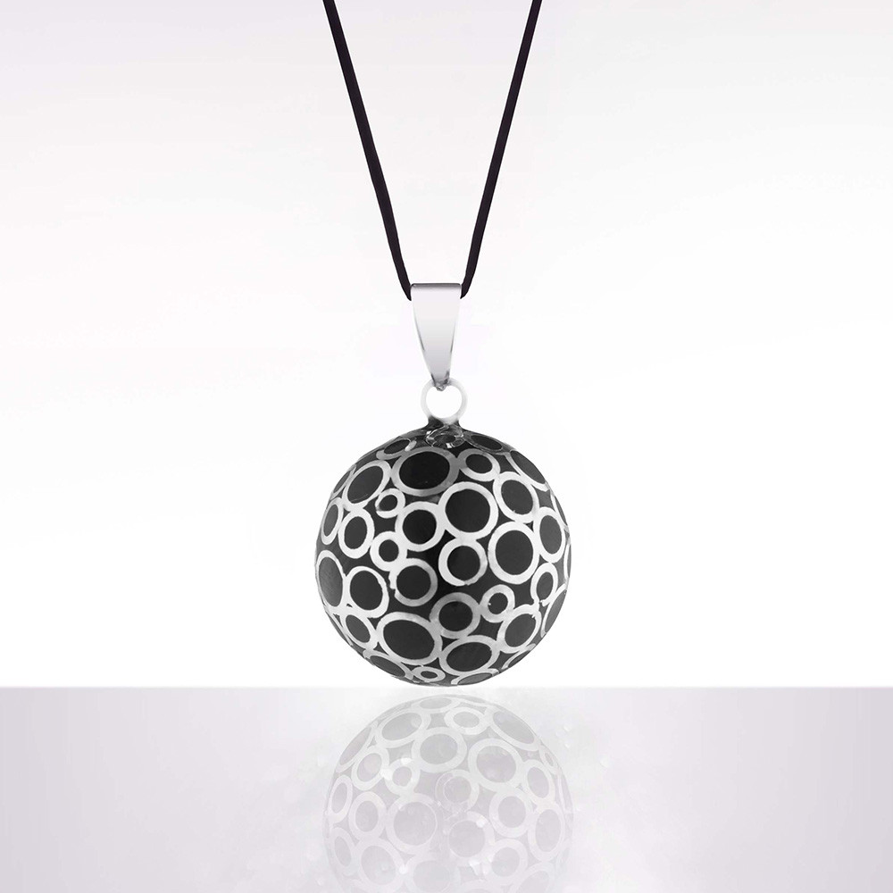 Cache Coeur Bola - Bubble black enamel - Image 1