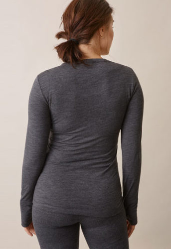 Boob Merino Wool l/s top dark grey melange - Image 4