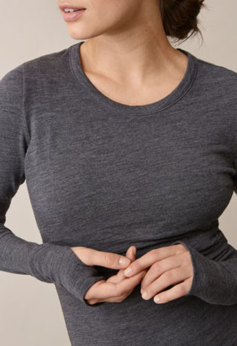 Boob Merino Wool l/s top dark grey melange - Image 5