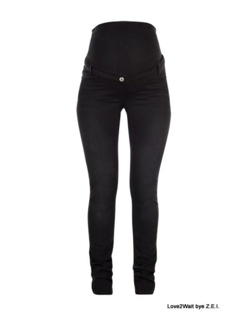 Love2Wait Jeans Sophia Charcoal - svartar "gráþvegnar" meðgöngugallabuxur - Image 7