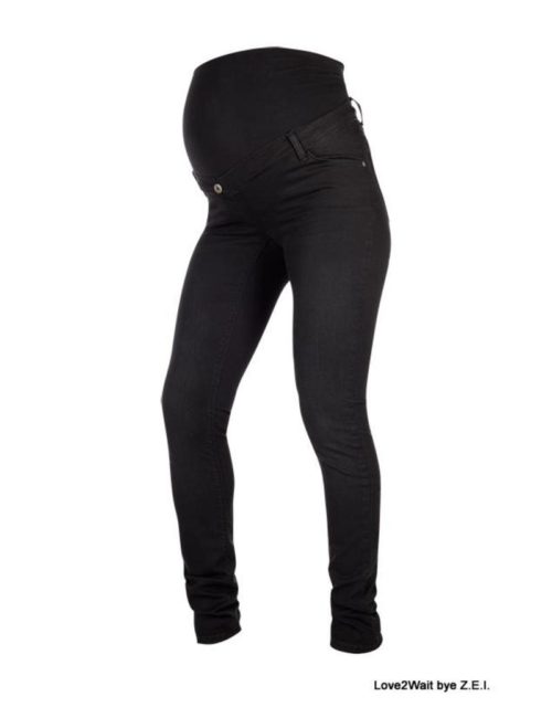 Love2Wait Jeans Sophia Charcoal - svartar "gráþvegnar" meðgöngugallabuxur - Image 5