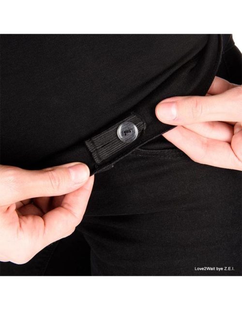 Love2Wait Jeans Sophia Charcoal - svartar "gráþvegnar" meðgöngugallabuxur - Image 8