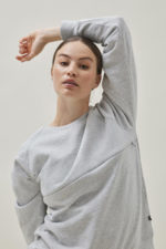 Boob Thermal Nursing Sweatshirt Grey Melange - Image 2