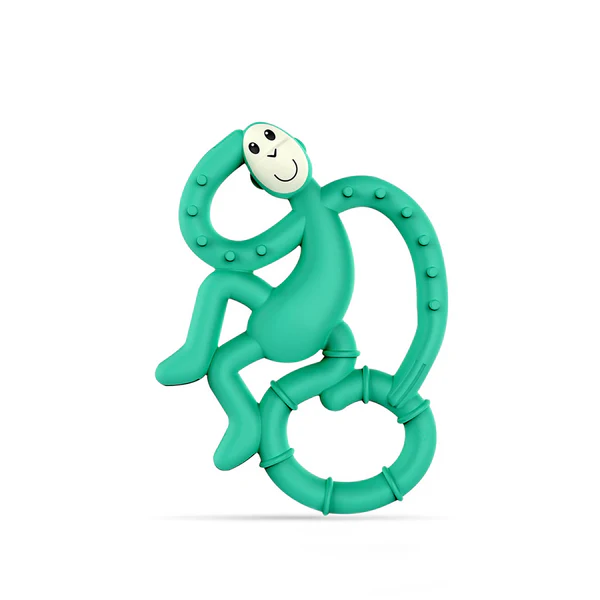 1_MM_GreenMini_grande.jpg Matchstick Monkey Mini Monkey Teether Mint Green - Image 1