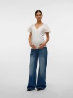 Mamalicous Jada Wideleg Jeans Light Blue - Image 2