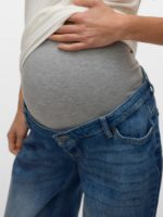 Mamalicous Jada Wideleg Jeans Light Blue - Image 3