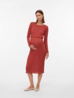 Mamalicious Zenia June L/S Midi Dress