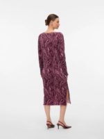 Mamalicious Aura Ls Jrs Midi Dress Wine - Image 2