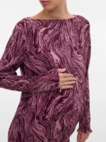 Mamalicious Aura Ls Jrs Midi Dress Wine - Image 3