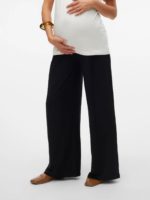 Mamalicous Lucy Wide Rib HW pants Black