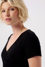 Noppies Sanson Nursing Top Black rib - Image 3