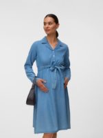 Mamalicious Valetta Lia L/s Denim Dress