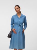 Mamalicious Valetta Lia L/s Denim Dress - Image 2