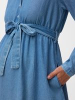 Mamalicious Valetta Lia L/s Denim Dress - Image 5