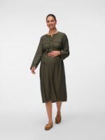 Mamalicious Regitza Lia L/s midi Dress 2f - Image 3