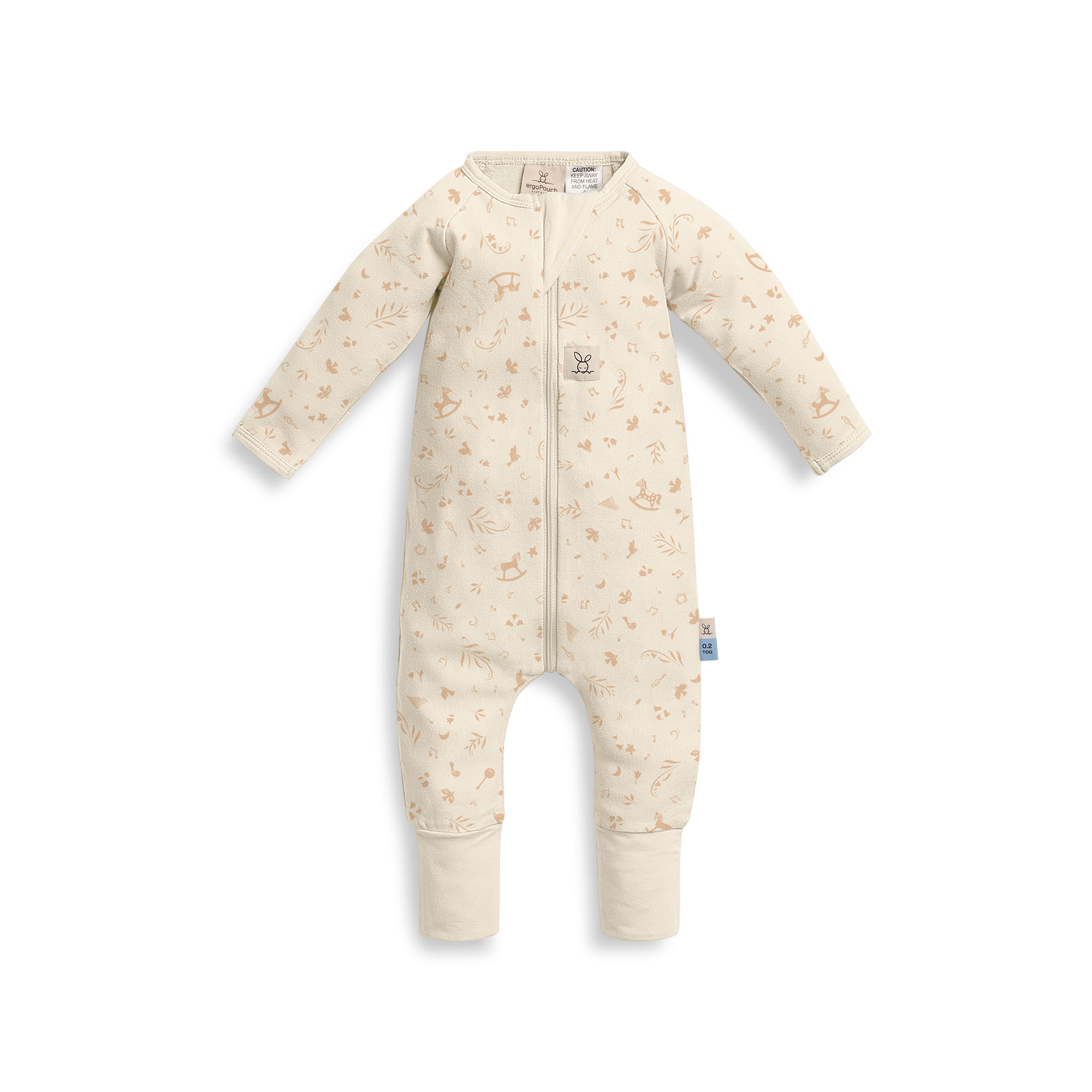NurseryRhymes_LSLayer_0.2TOG_Lullaby_Front_2000x2000 Ergopouch Layers Náttföt Lífræn Bómull 0.2 TOG Lullaby - Image 1