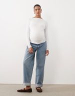 Mamalicious Kerrie L/S JRS Boat Neck Top