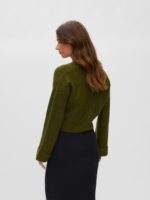 Mamalicious Knit Crop Peysa Moss Green - Image 2