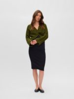 Mamalicious Knit Crop Peysa Moss Green - Image 4
