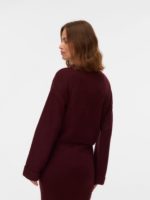 Mamalicious Svala Knit Crop Top Red - Image 2