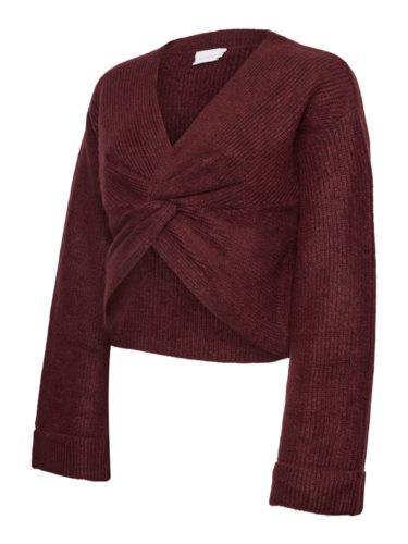 Mamalicious Svala Knit Crop Top Red - Image 5