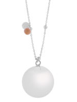 Proud MaMa Olivia Gemstone Bola Pregnancy Necklace - Silver Moonstone