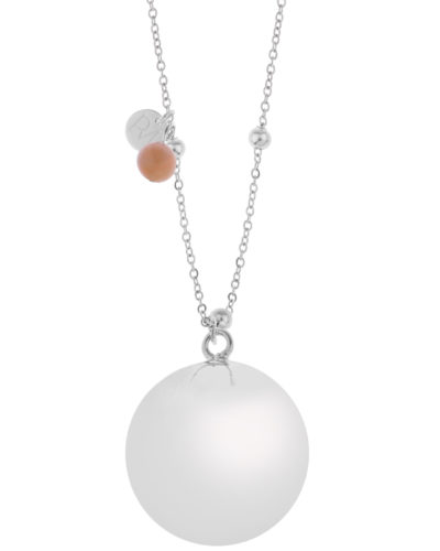 Proud MaMa Olivia Gemstone Bola Pregnancy Necklace - Silver Moonstone
