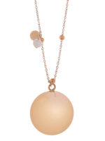 Proud MaMa Olivia Gemstone Bola Pregnancy Necklace - Pink Rose Quartz